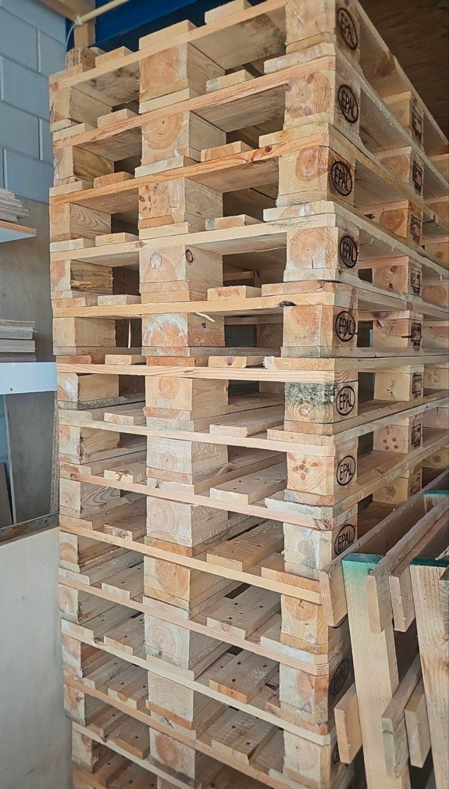 Nieuwe EPAL Europallets, Ophalen, Overige houtsoorten, Minder dan 200 cm, Pallet