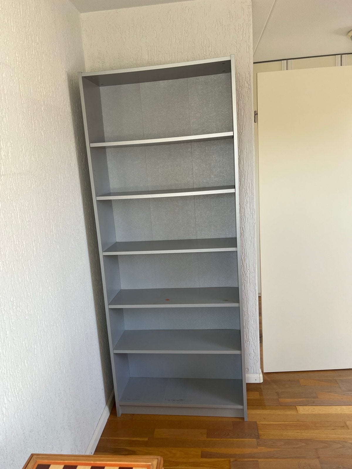 Grijze Ikea Billie Boekenkast met 6 Planken - Gebruikt, Ophalen, Met plank(en), Gebruikt, 200 cm of meer