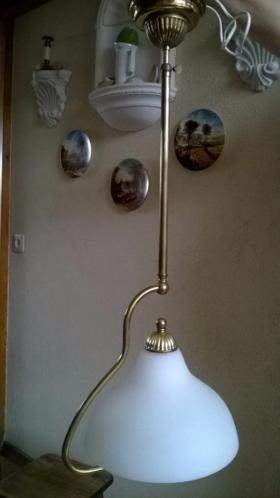 Hanglamp lamp wit mat, Ophalen, Gebruikt, Glas