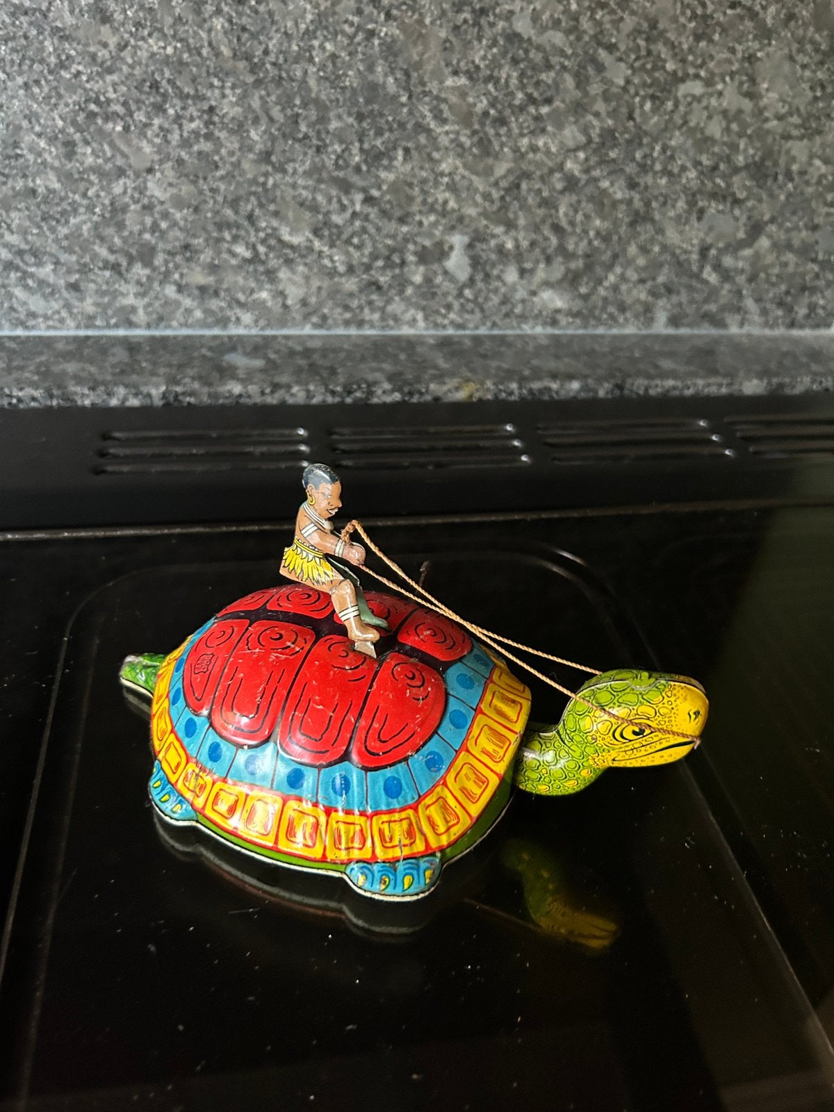 1930- Chein-Schildpad met berijder, Ophalen of Verzenden