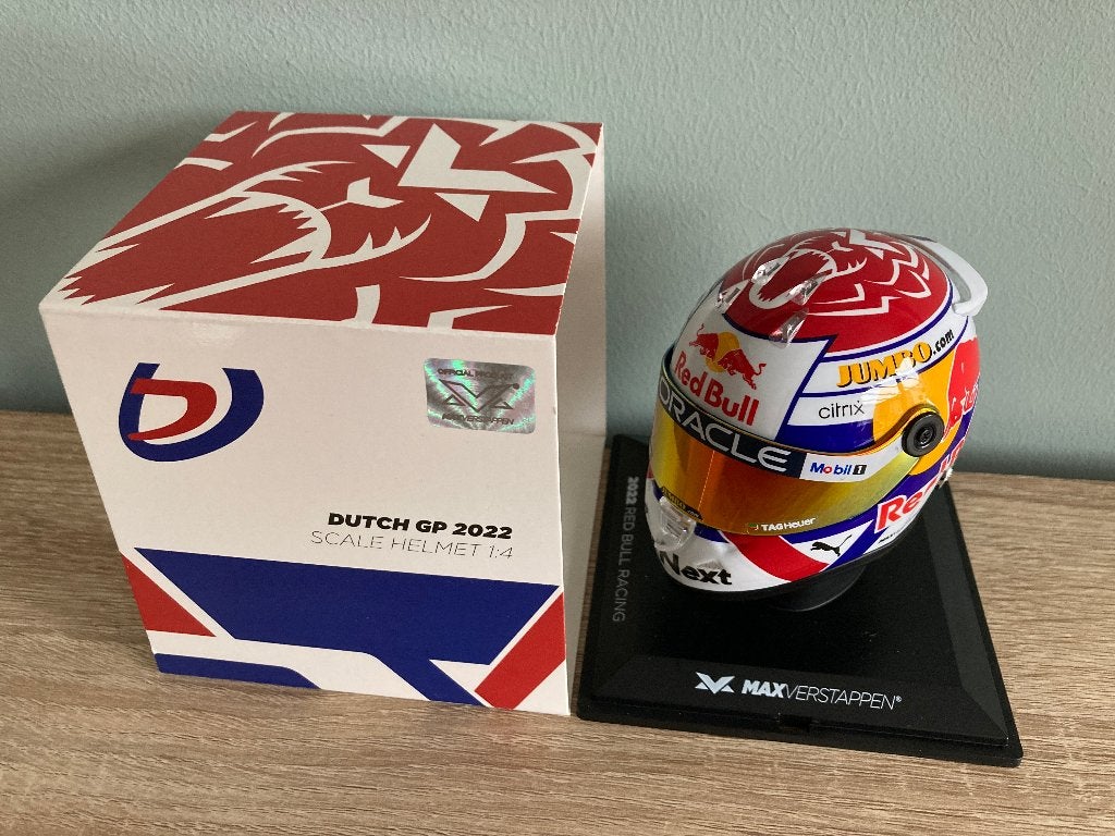 ✅ Max Verstappen 1:4 helm Dutch GP 2022 Red Bull Racing RB18, Ophalen of Verzenden, Nieuw, Formule 1