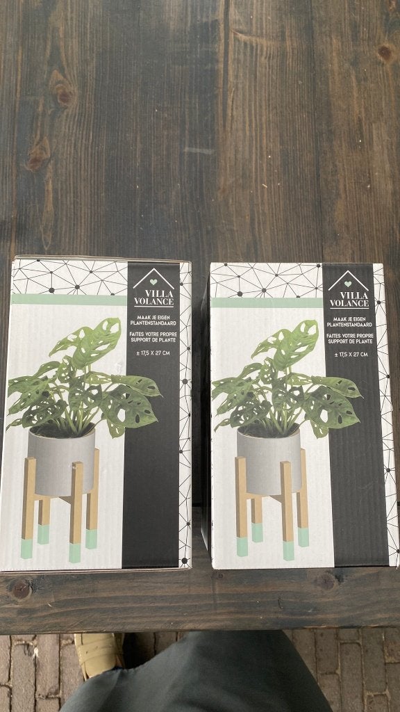 Bloempot op standaard 2 stuks NIEUW, Tuin en Terras, Overige materialen, Rond, Nieuw, Binnen