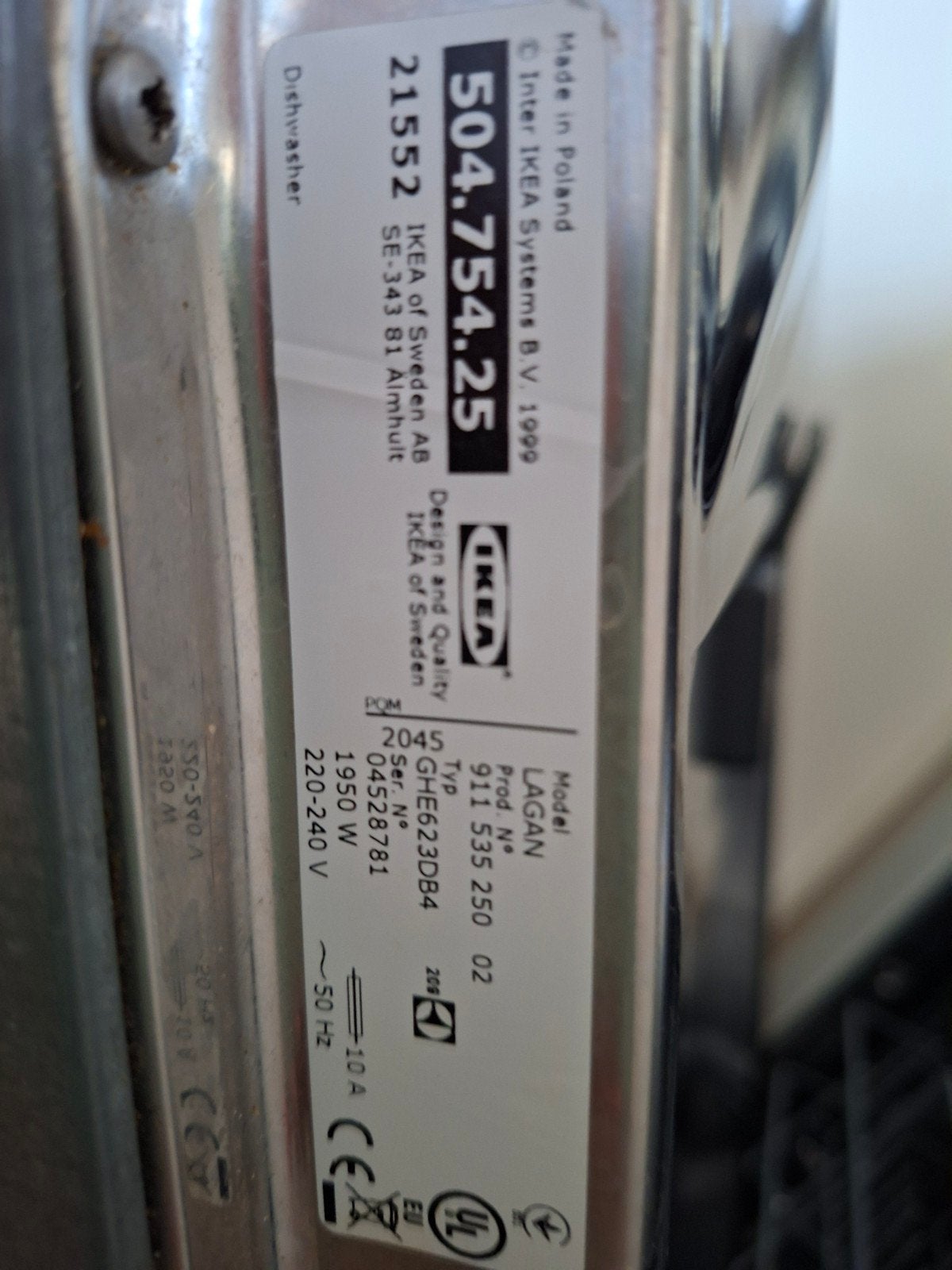 IKEA LAGAN Afwasmachine - Inbouw - Zo goed als nieuw, Witgoed en Apparatuur, Vaatwasmachines, Ophalen of Verzenden