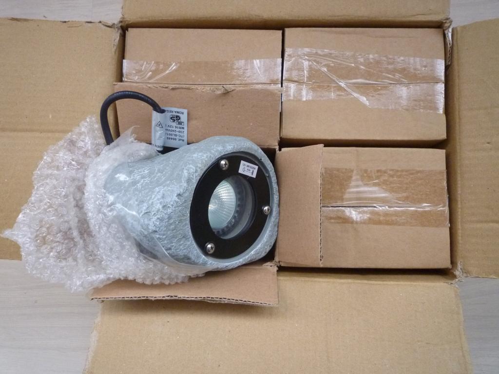 505 3 TUINLAMPJES VAN STEEN (NIEUW) IN DOOS, Minder dan 50 watt, Nieuw, Ophalen of Verzenden, Led