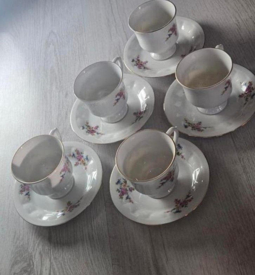 Chodziez Made in Poland porseleinen kop en schotel set, Ophalen
