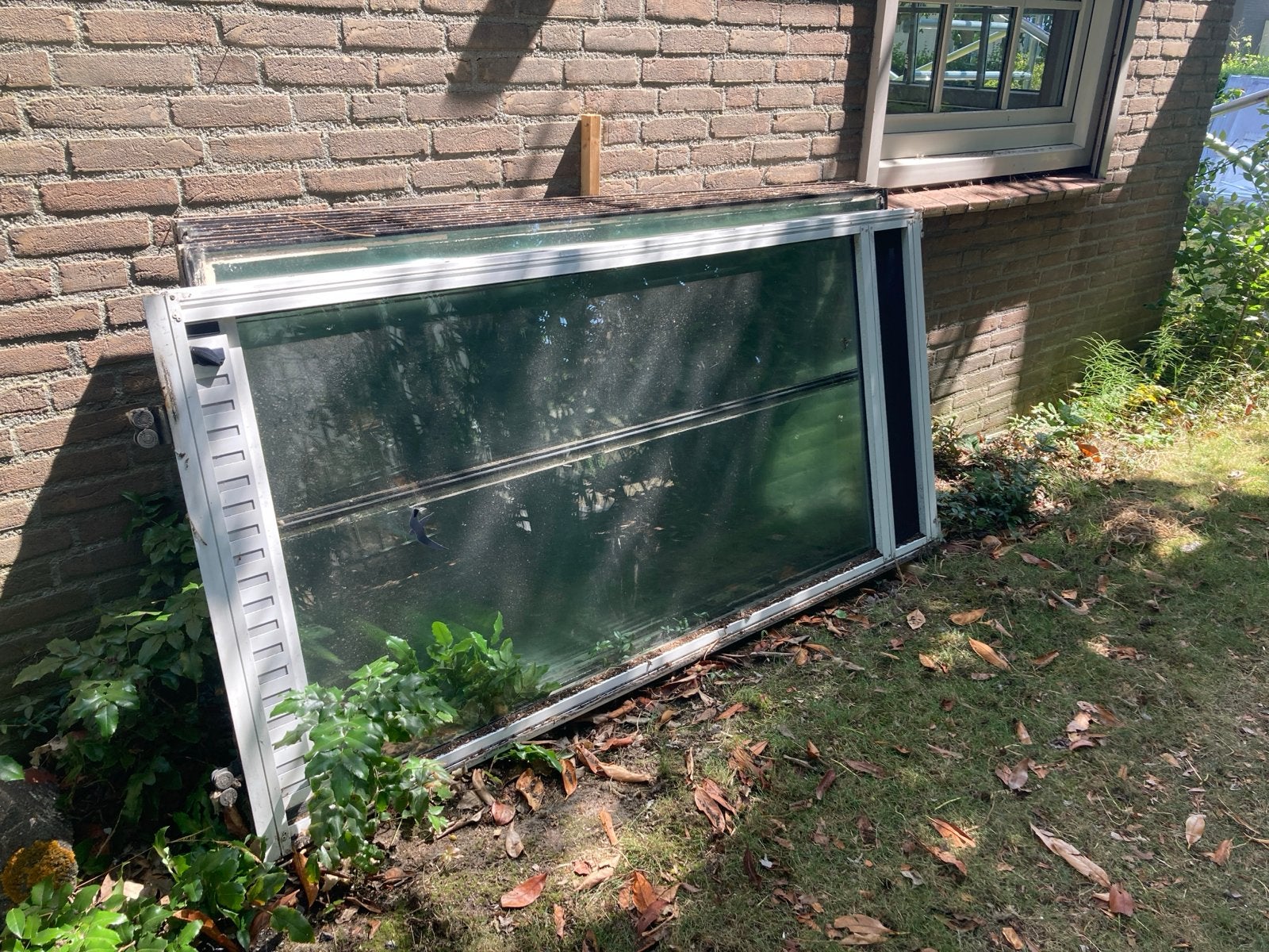 Groot gebruikt gevelraam met dubbelglas, Ophalen, Gevelraam of Ruit, Gebruikt, 80 tot 120 cm