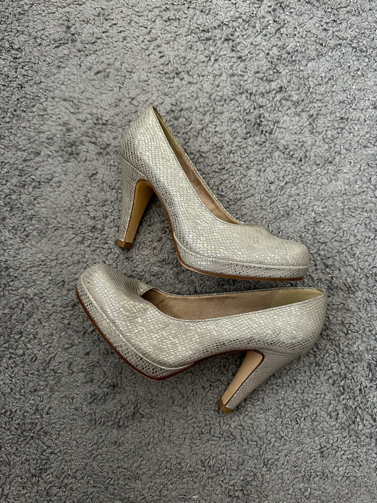 Zilvereb pumps met hak - maat 37, Kleding | Dames, Verzenden, Zo goed als nieuw, Overige kleuren, Pumps