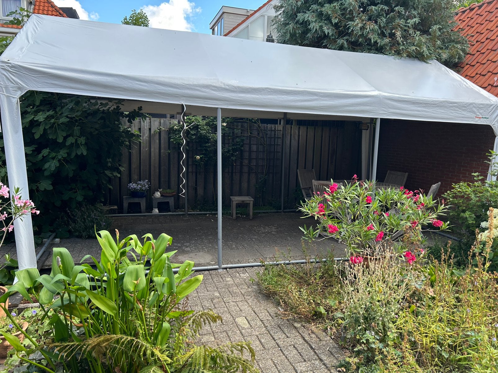 Grote stevige witte partytent, 3x6 m. Orange Outdoor, Ophalen, Partytent, Minder dan 4 meter, 2 meter of meer