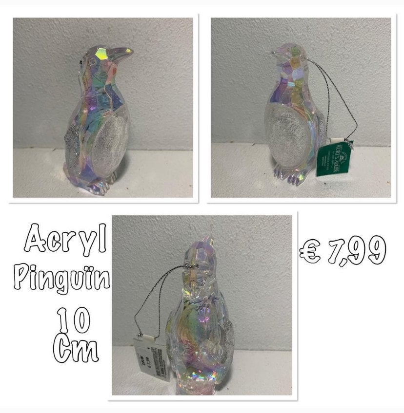 Acryl hanger pinguïn, Diversen, Kerst, Ophalen of Verzenden, Nieuw