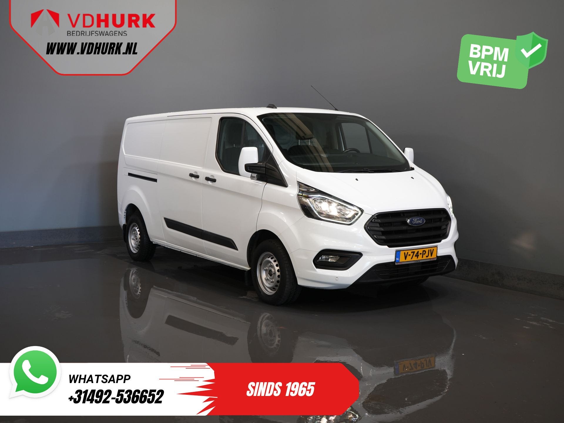 Ford Transit Custom 2.0 TDCI 130 pk L2 Trend 2.8t Trekverm/, Voorwielaandrijving, 4 cilinders, 1991 kg, Wit