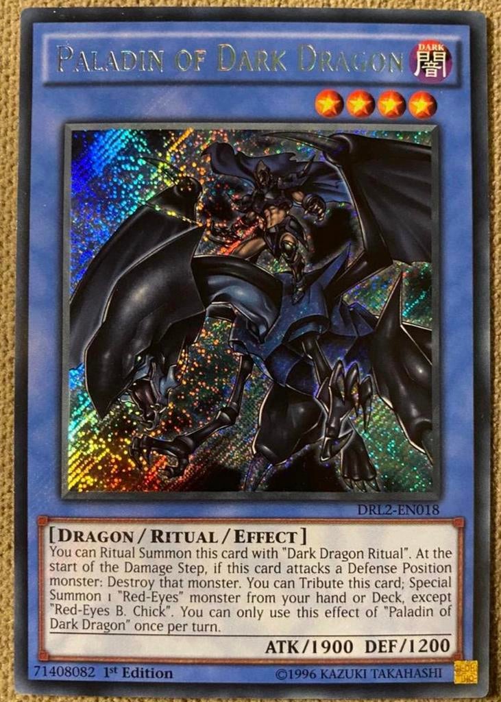 Yu-Gi-Oh! Paladin of Dark Dragon DRL2 1st Edition !, Hobby en Vrije tijd, Verzamelkaartspellen | Yu-gi-Oh!, Ophalen of Verzenden