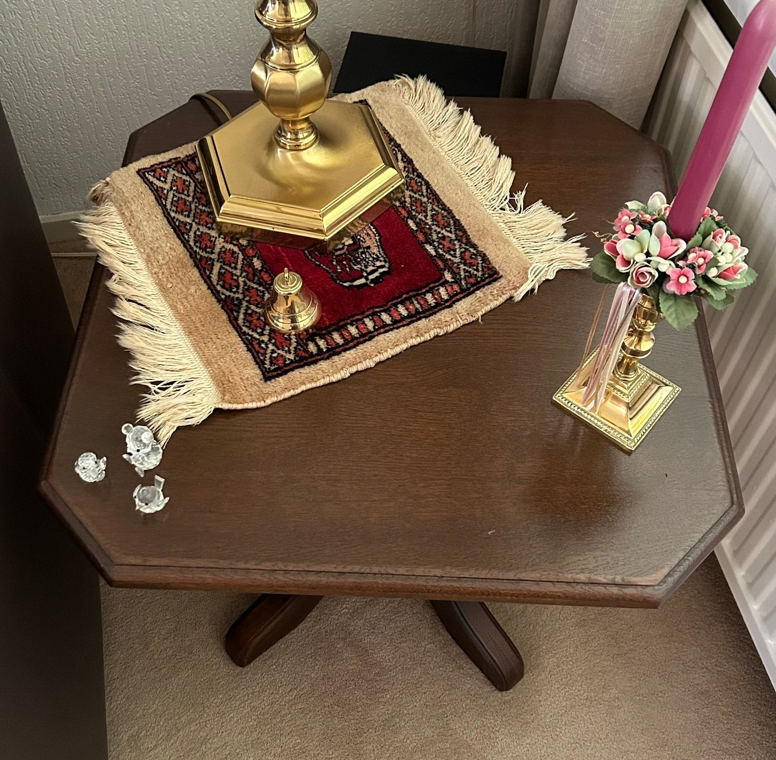 Eiken tafeltje, Ophalen, 50 tot 100 cm, 50 tot 100 cm, Zo goed als nieuw