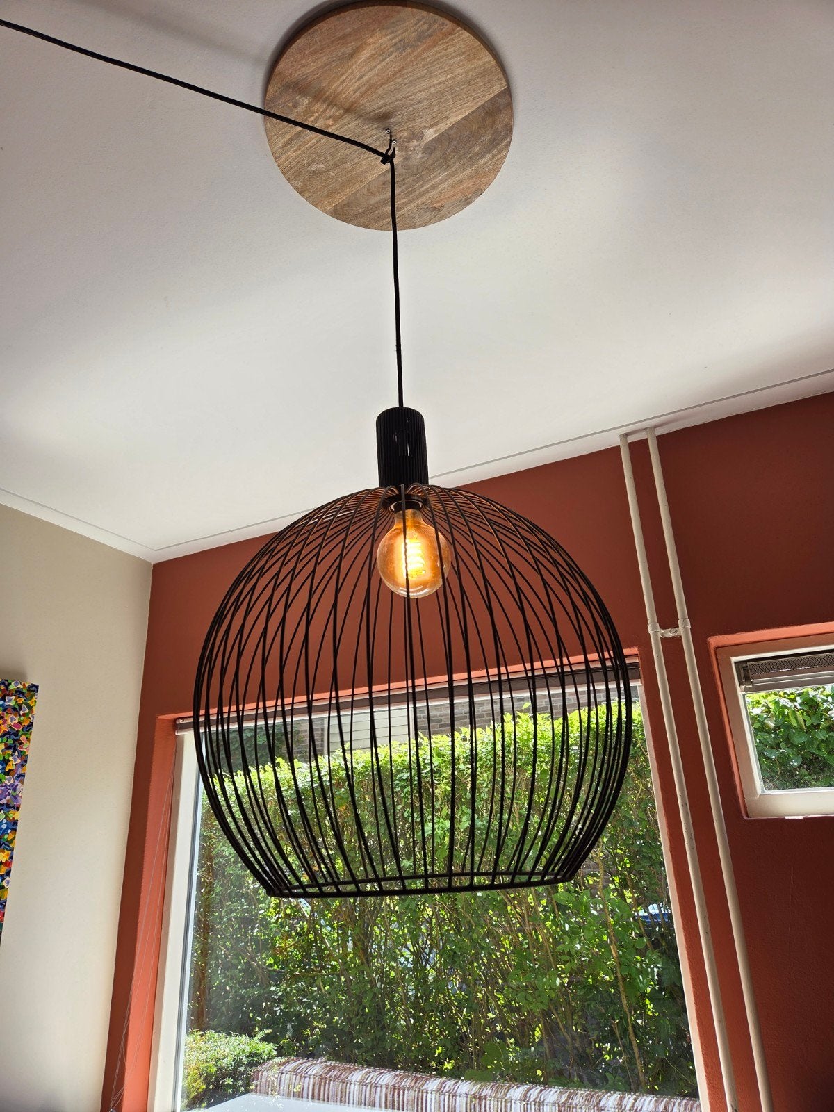 Hanglamp zwart metaal, Ophalen, Metaal
