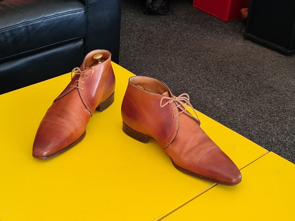GREVE Half hoog schoenen met cognac kleur maat 10(44), Bruin, Ophalen of Verzenden, Zo goed als nieuw, Greve