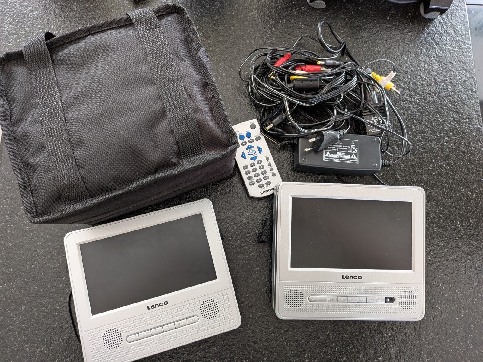 Lenco MES-203 Draagbare DVD Speler met 2x 7" Scherm  auto, Audio, Tv en Foto, Dvd-spelers, Ophalen, Gebruikt, Dvd-speler, Draagbaar