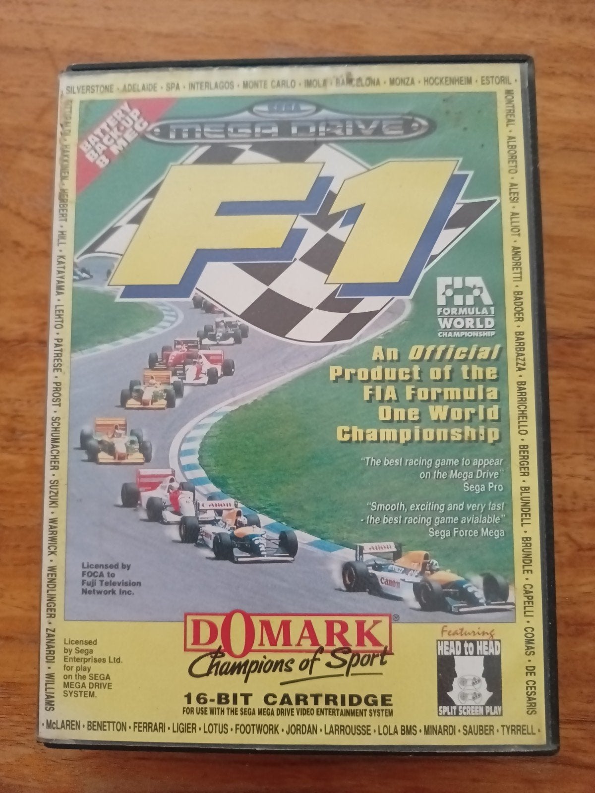F1 SEGA Mega Drive, Spelcomputers en Games, Gebruikt, Racen en Vliegen, 2 spelers, Ophalen of Verzenden