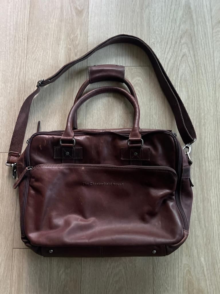 The Chesterfield Brand Leren Laptoptas/Aktetas, Ophalen of Verzenden, Gebruikt, Bruin, Overige typen