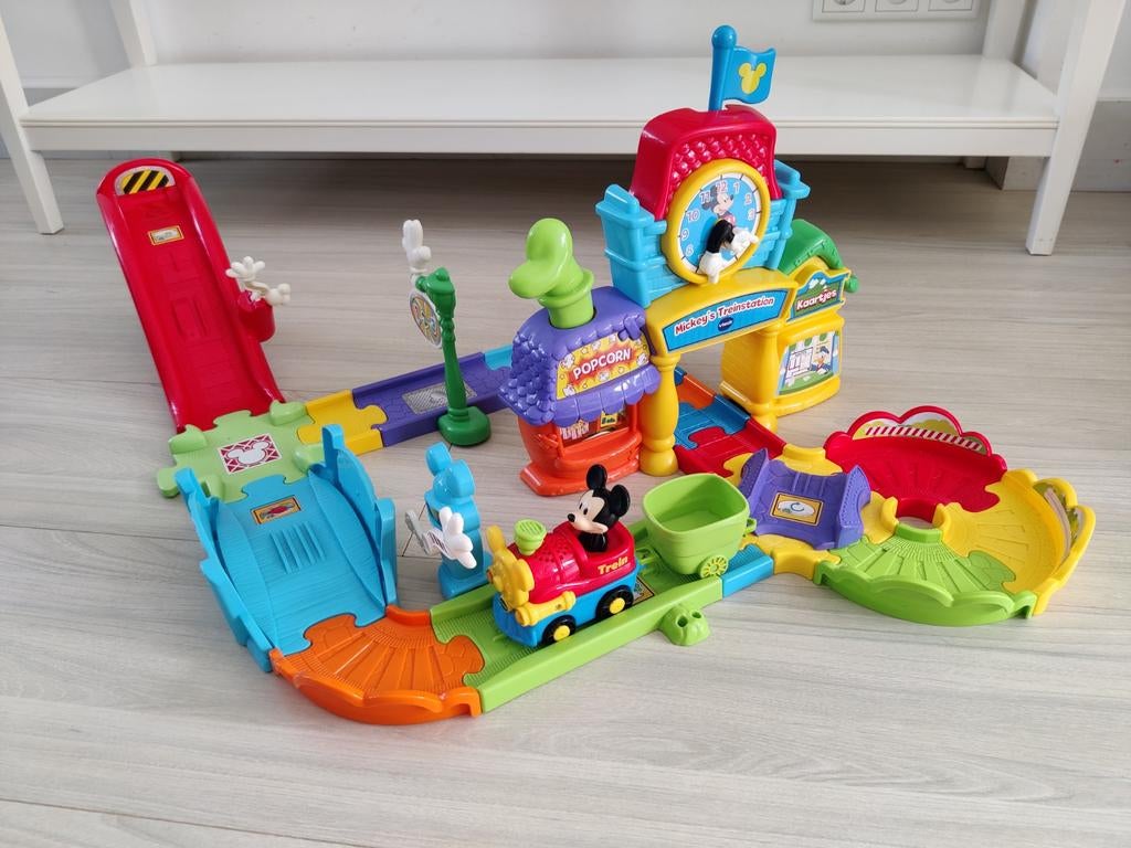 Vtech toet toet auto Mickey’s treinstation, Kinderen en Baby's, Speelgoed | Vtech, Ophalen of Verzenden, Gebruikt