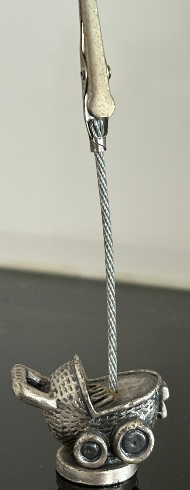 Zilverkleurige kinderwagen memohouder, Ophalen of Verzenden, Nieuw