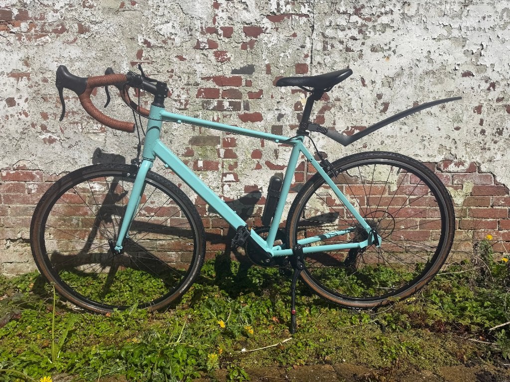 Mintgroene racefiets / gravelbike framemaat 56, Minder dan 10 versnellingen, Gebruikt, Aluminium, 53 tot 57 cm