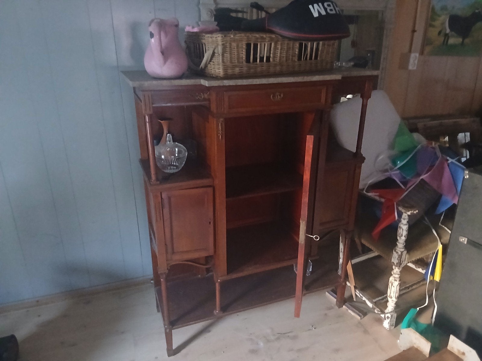 Antiek dressoir met marmeren blad, Ophalen
