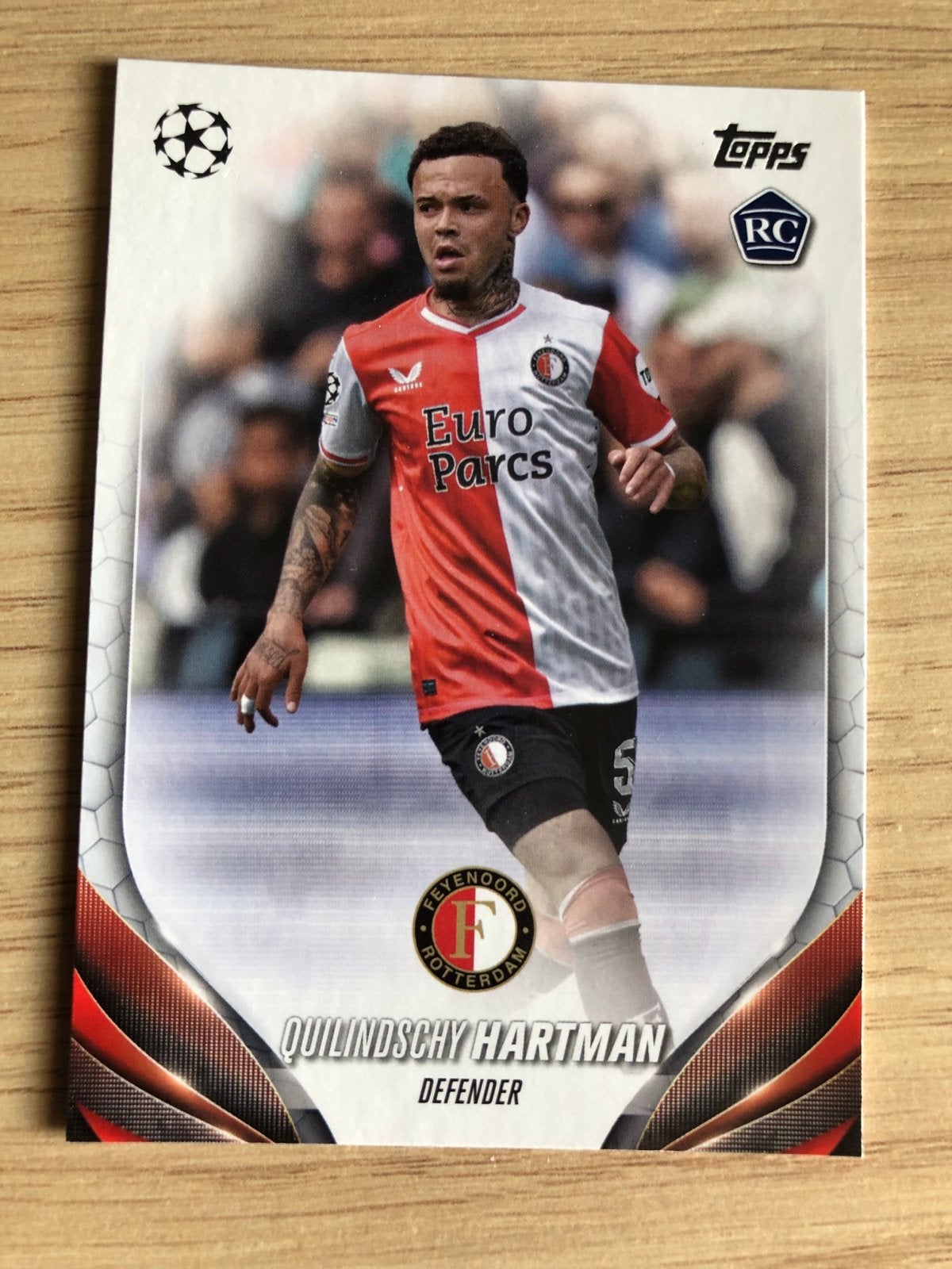 Topps UCC 2023 Quilindschy Hartman RC, Verzamelen, Ophalen of Verzenden, Nieuw, Feyenoord, Spelerskaart