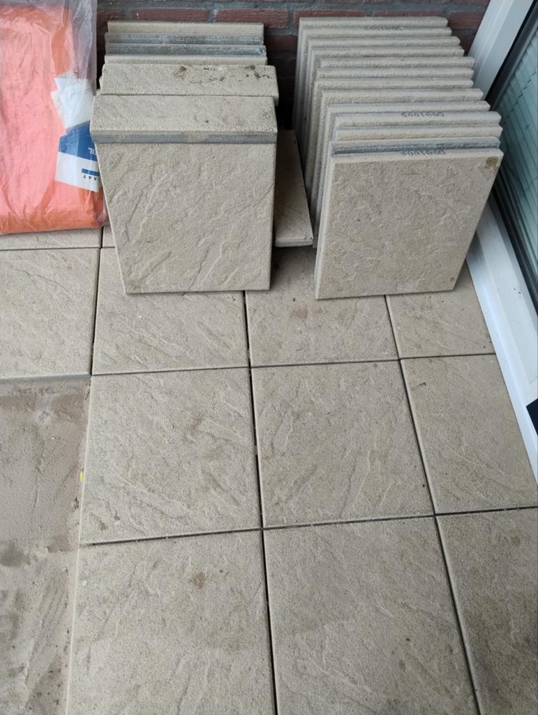 15m2 vloertegels, Doe-het-zelf en Verbouw, Tegels, Ophalen, 40 tot 60 cm, Gebruikt, 40 tot 60 cm