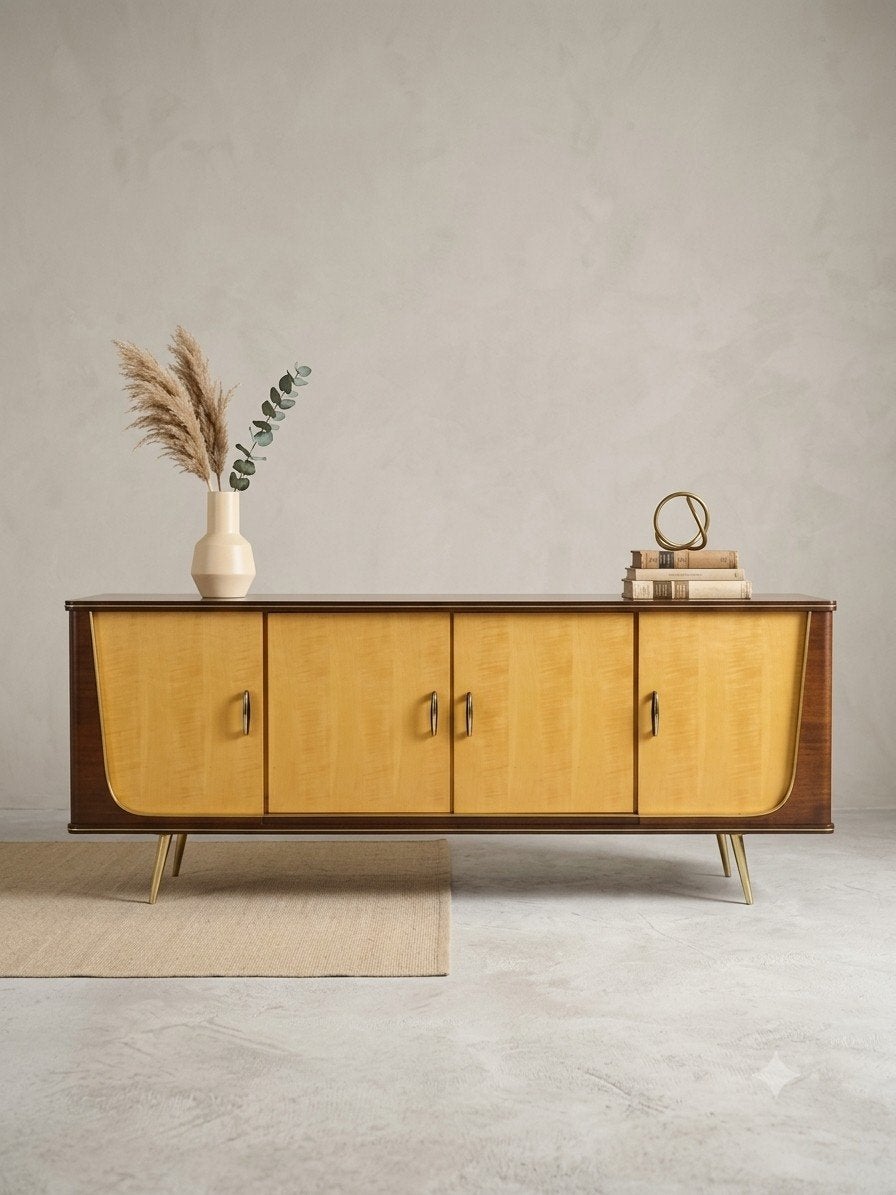 Vintage mid century dressoir | wandkast | sideboard, Ophalen, Zo goed als nieuw, 25 tot 50 cm