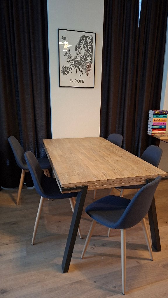 Eettafel / Dining Table - Acacia Wood - 160 x 90 cm, 50 tot 100 cm, Zo goed als nieuw, Vijf personen of meer, Industrial, vintage