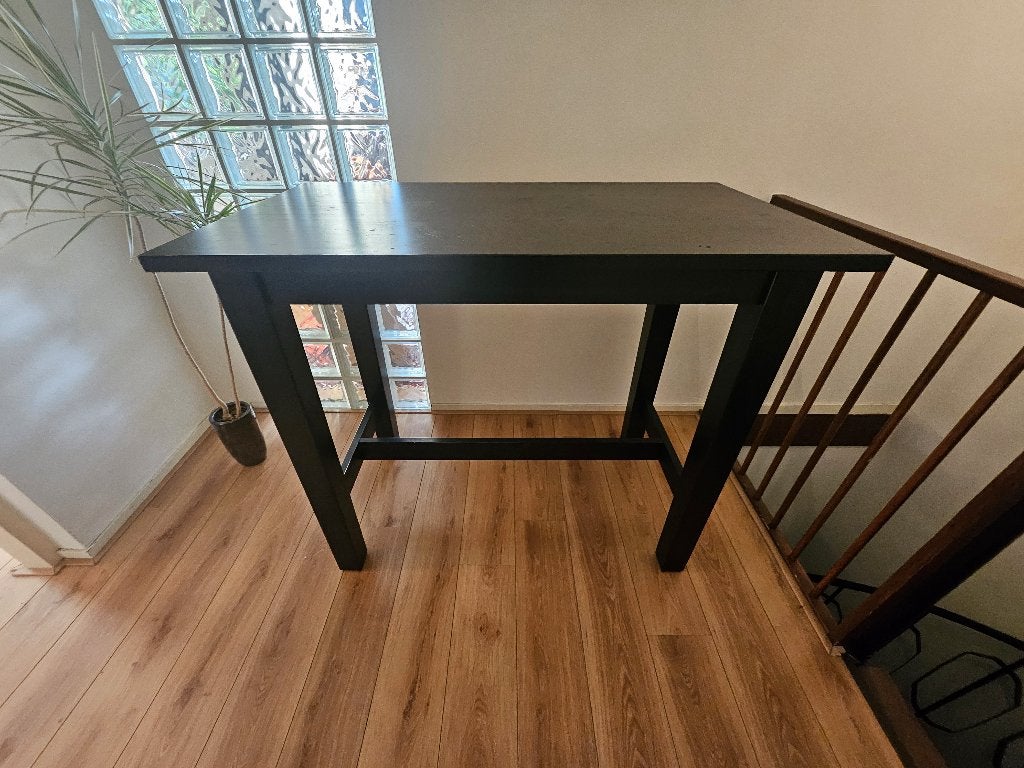 IKEA Stornäs bartafel - Zwart - met barkruk, Ophalen, Gebruikt, 100 tot 150 cm, 50 tot 100 cm