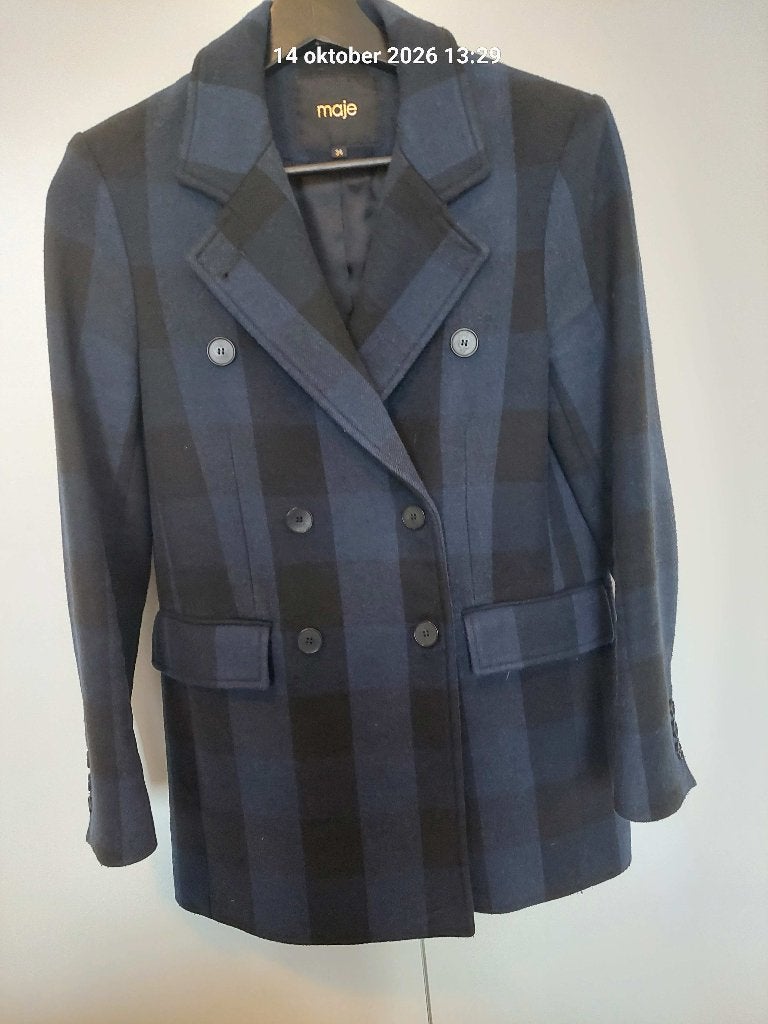 Majé dames jas, Kleding | Dames, Blauw, Zo goed als nieuw, Maat 36 (S), Majé