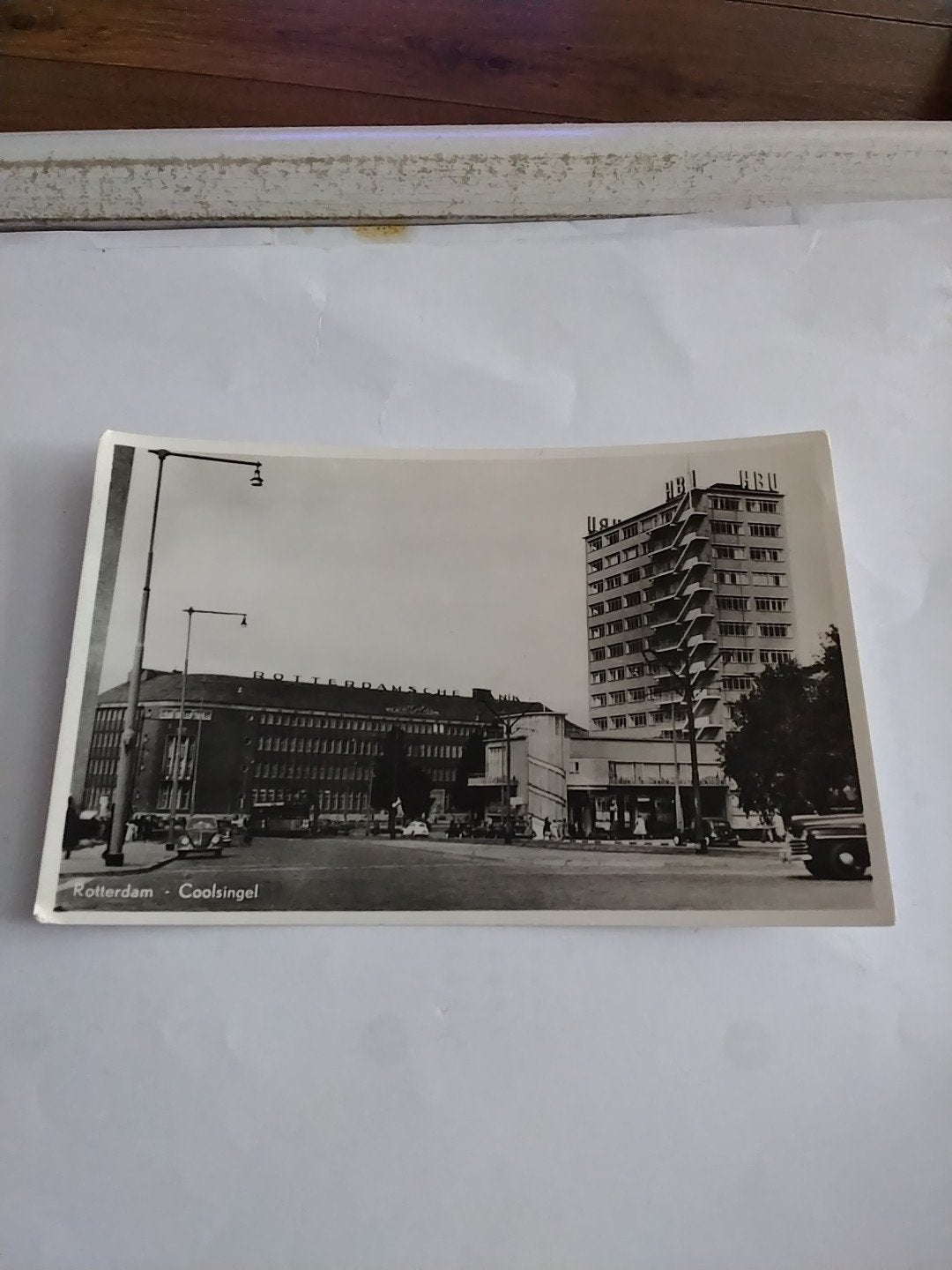 Oude ansichtkaart Rotterdam - Coolsingel (1953), Ophalen of Verzenden, 1940 tot 1960, Gelopen, Zuid-Holland