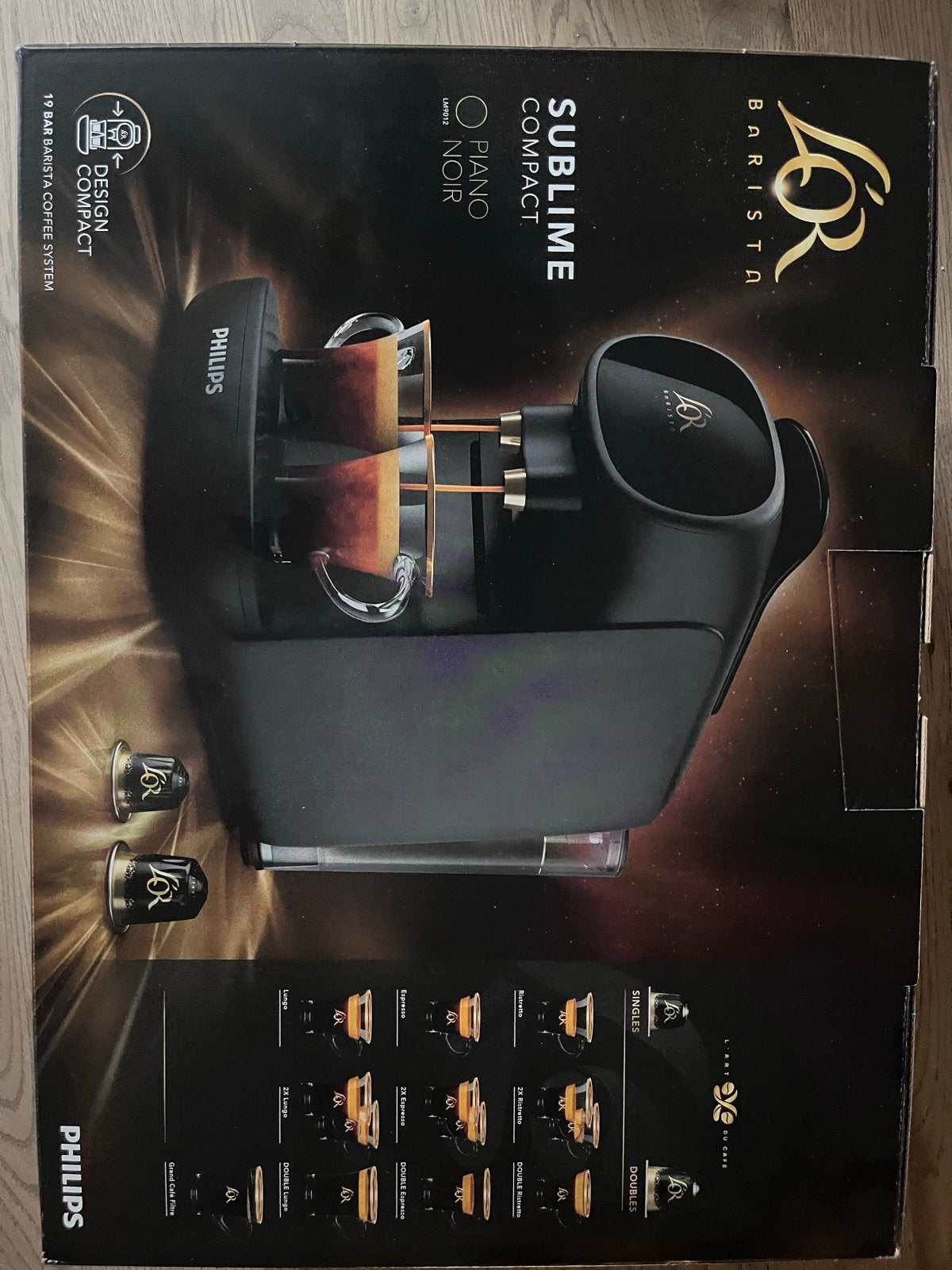 L'OR Barista Sublime Compact Piano Noir - Nieuw in doos, Ophalen, Nieuw, Espresso apparaat, Koffiepads en cups