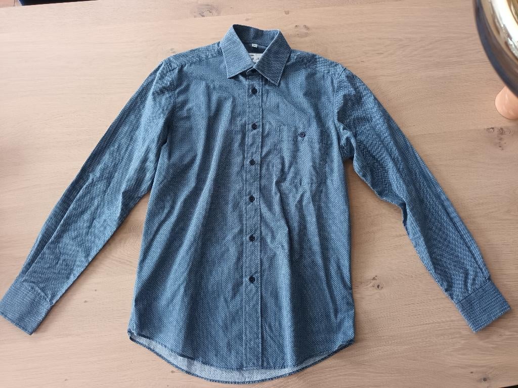Blauw overhemd Zwarte Tulp Exclusive blauw maat S 37 38, Kleding | Heren, Blauw, Halswijdte 38 (S) of kleiner, Zwarte Tulp, Ophalen of Verzenden