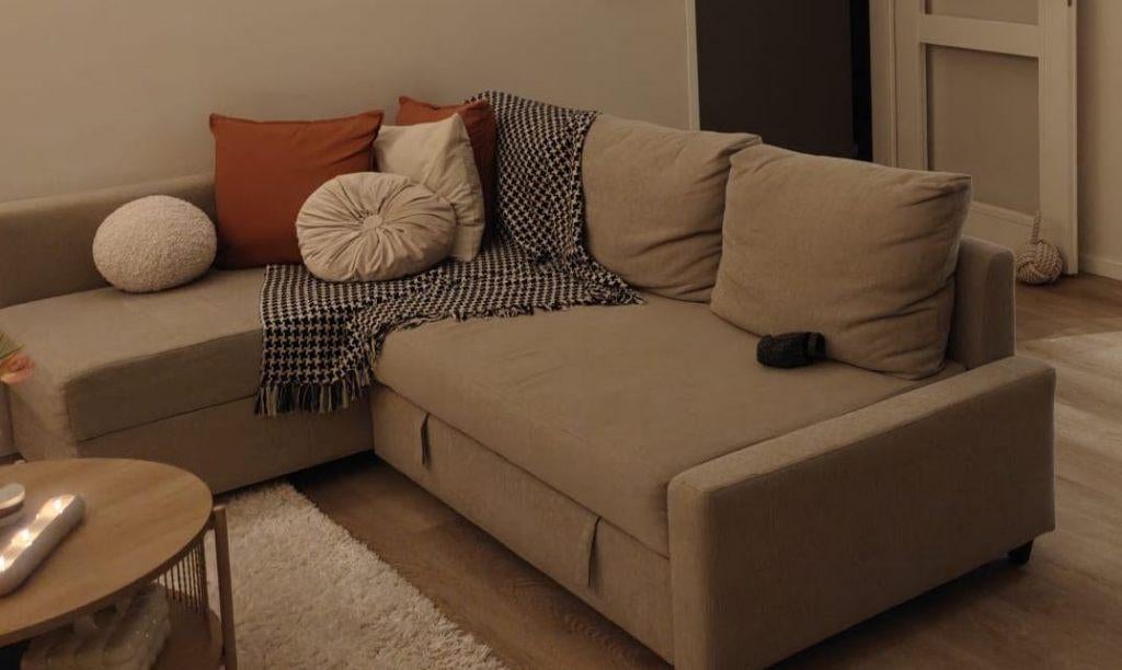 Sofa (bed) with storage in brand new condition, Ophalen, Zo goed als nieuw, Driepersoons, 150 tot 200 cm