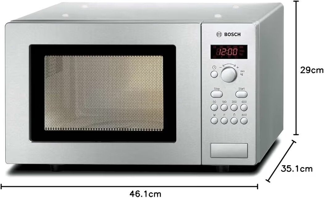 Bosch Magnetron HMT84M451 - RVS, 900W, 25L, Witgoed en Apparatuur, Magnetrons, Ophalen, Gebruikt, Magnetron, Draaiplateau