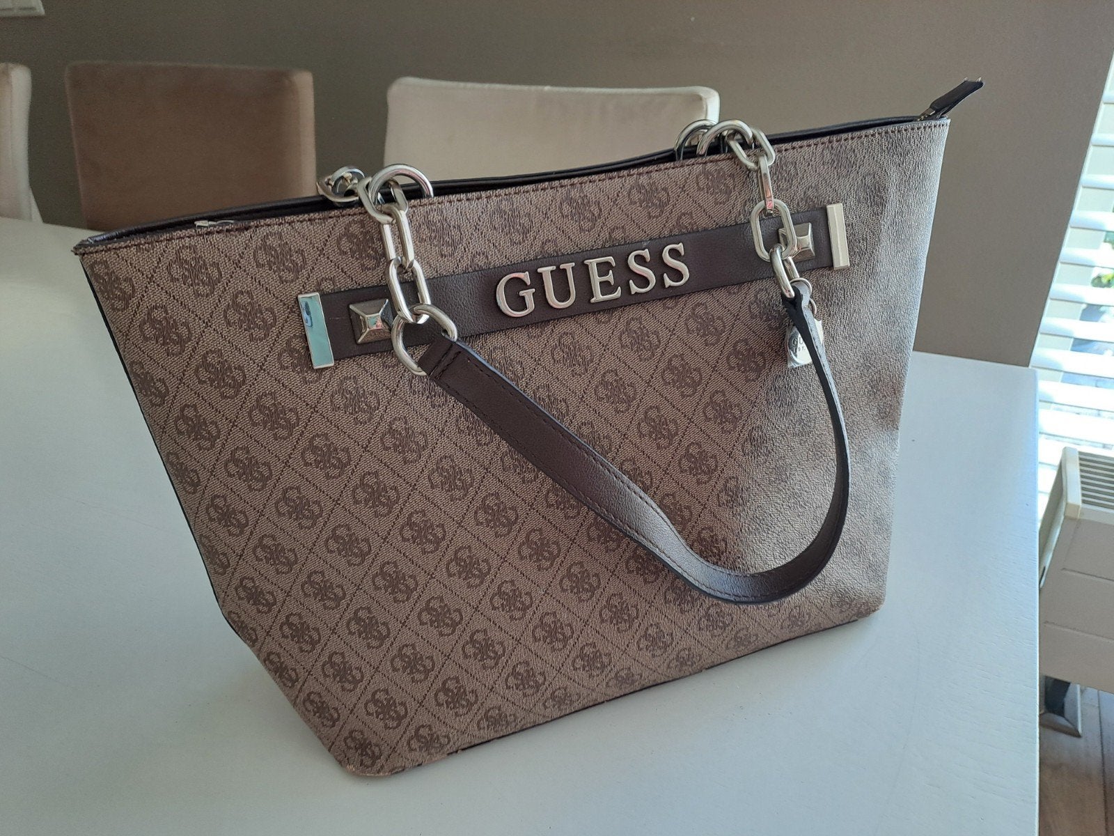 Guess Handtas, bruin, Ophalen of Verzenden, Zo goed als nieuw, Bruin, Handtas