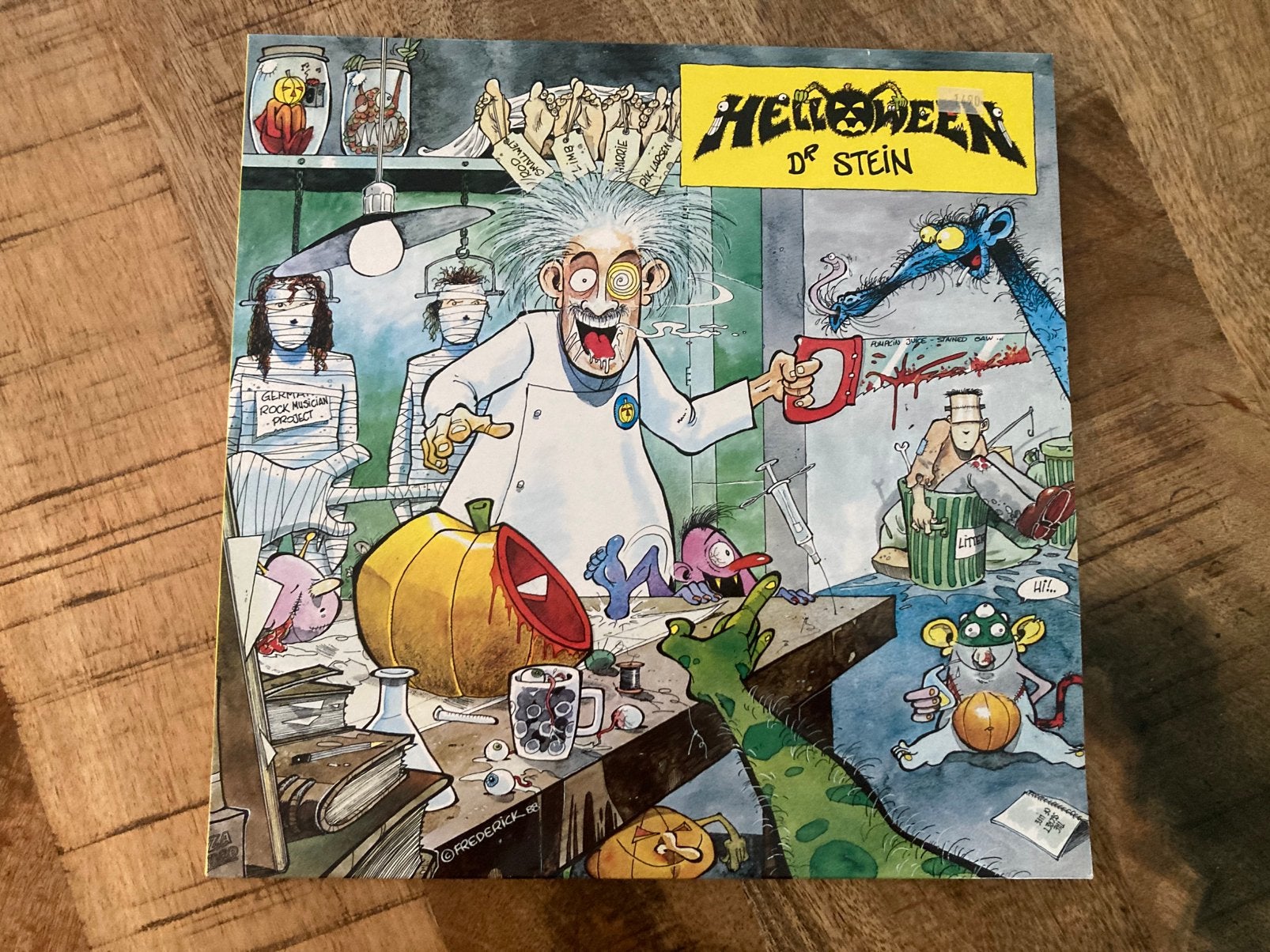 HELLOWEEN - Dr Stein vinyl WHITE 12”, Cd's en Dvd's, Vinyl | Hardrock en Metal, Ophalen of Verzenden, Zo goed als nieuw