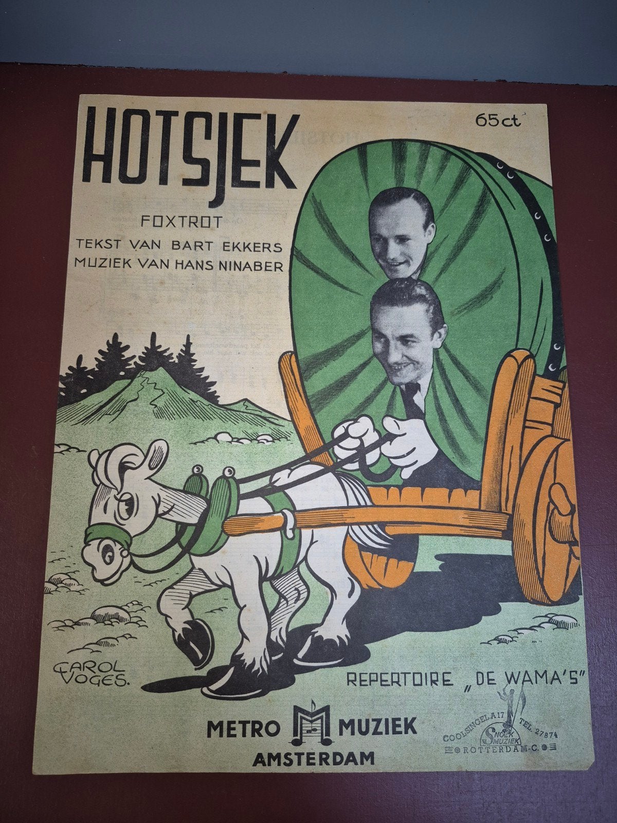 Hotsjek Foxtrot bladmuziek - De Wama's - Bart Ekkers, Ophalen of Verzenden