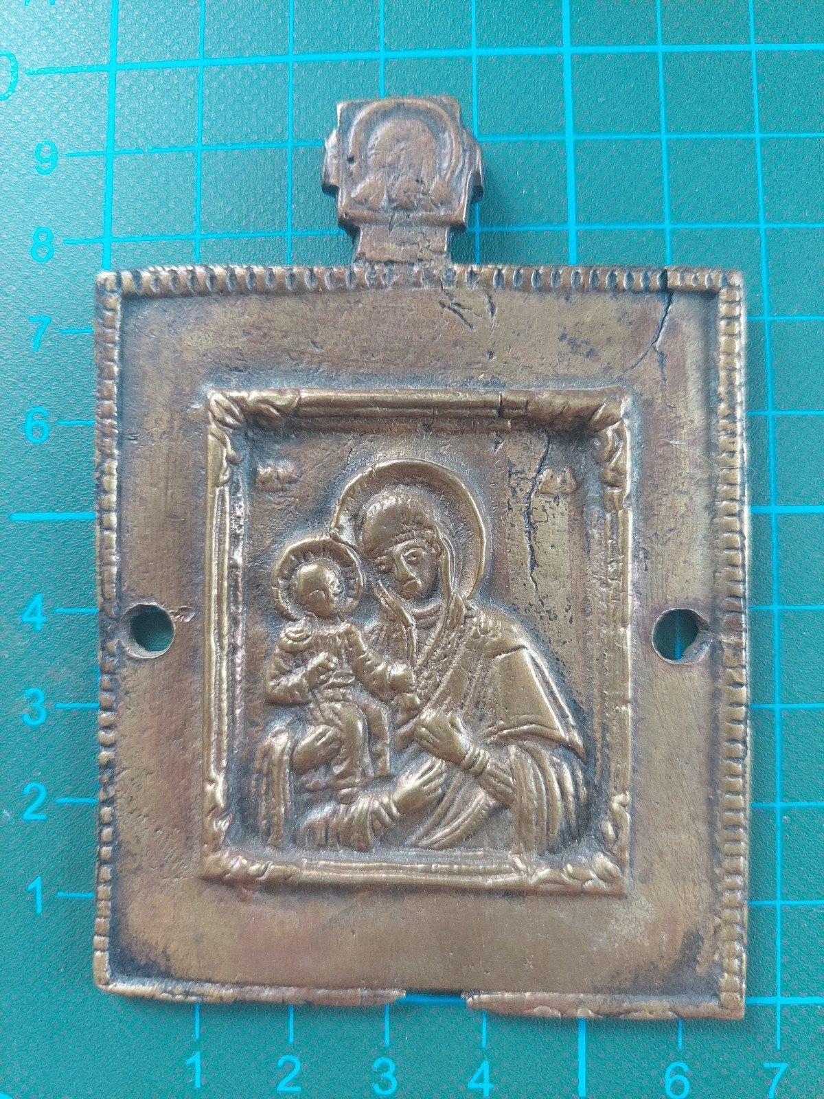 Zeldzaam. Reisikoon Moeder Gods met de 3 handen., Antiek en Kunst, Ophalen of Verzenden