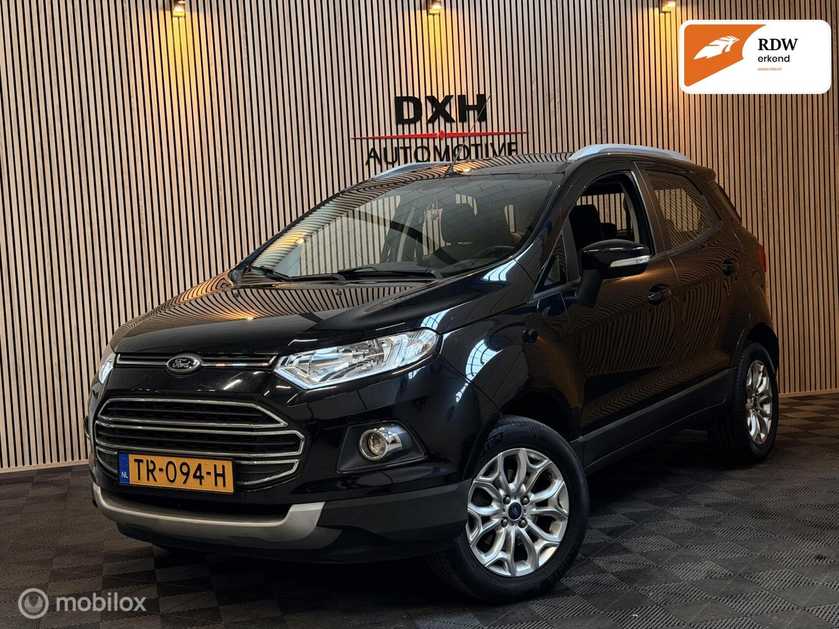 Ford EcoSport 1.5 Ti-VCT 4-Cyl APK-2027 BLUET PDC KEYLS STVW, Auto's, Voorwielaandrijving, Euro 5, Stof, Zwart