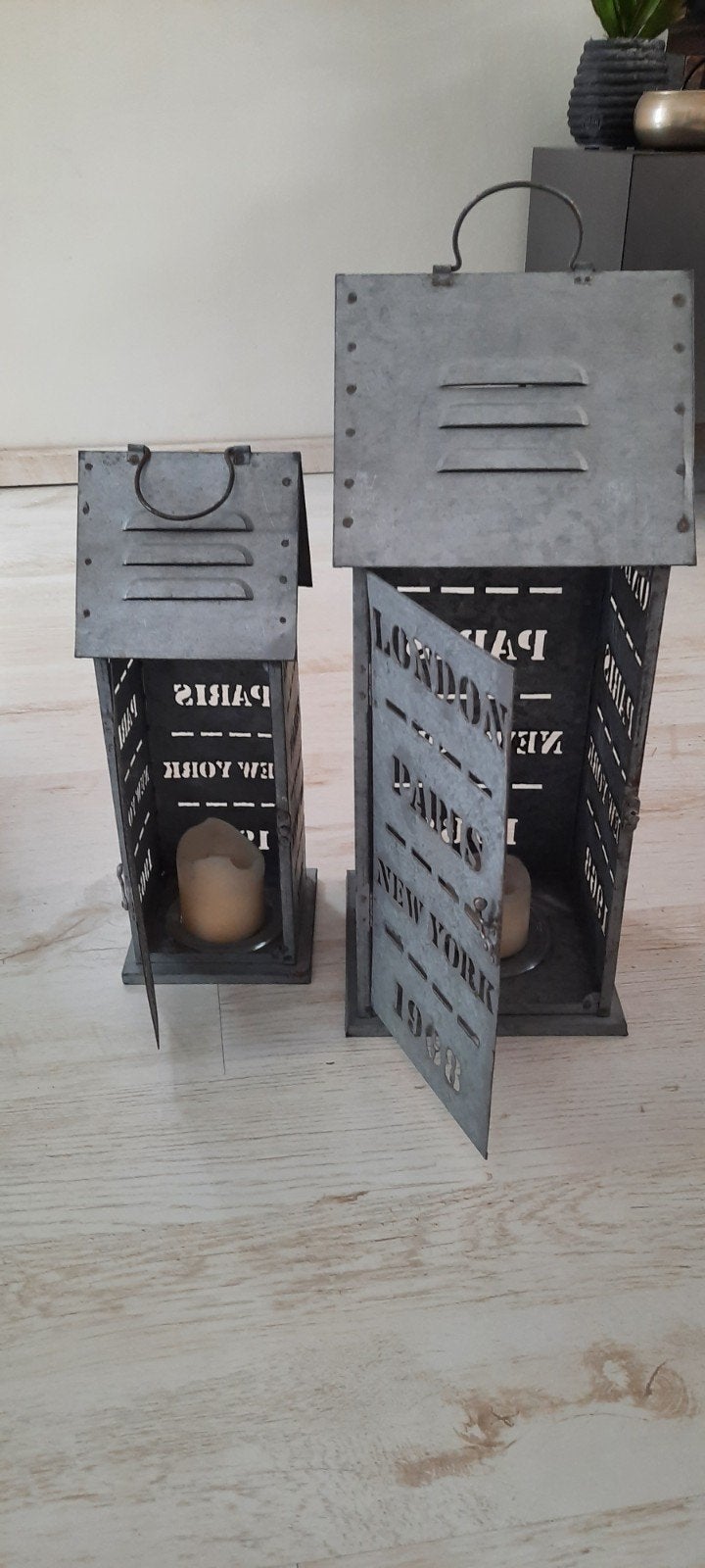 windlichten aluminium 2st, Ophalen of Verzenden