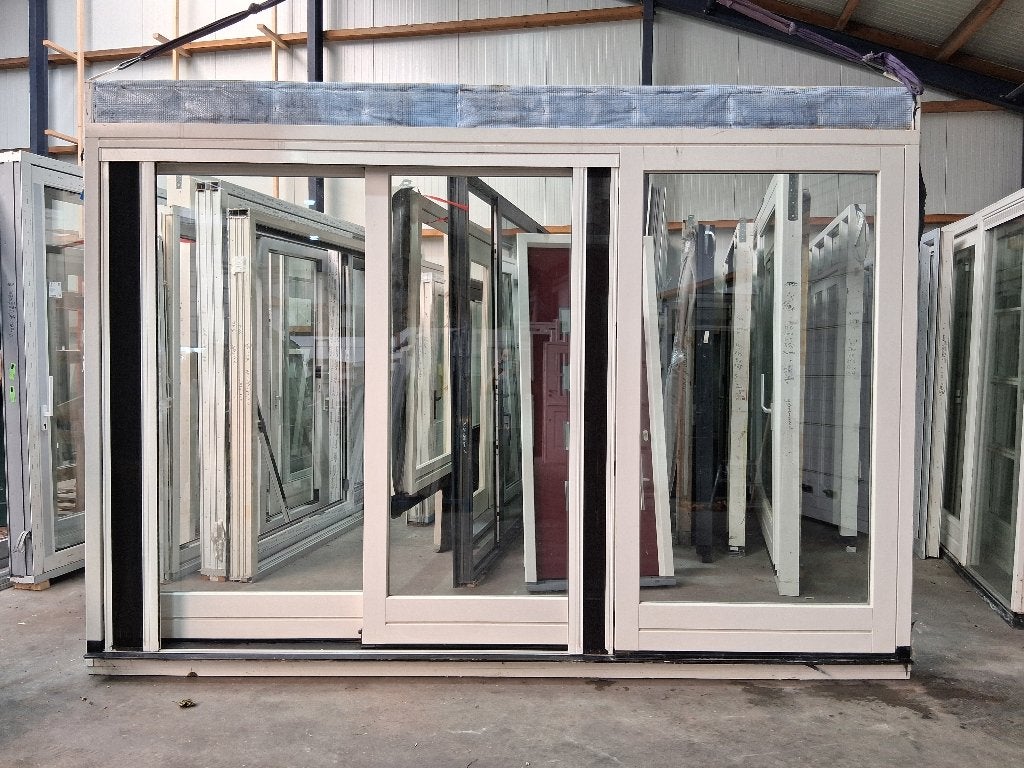 3 Delige Schuifpui + Schuifhor Hr++ Bezorge factuur mogelijk, Doe-het-zelf en Verbouw, Kozijnen en Schuifpuien, 225 cm of meer