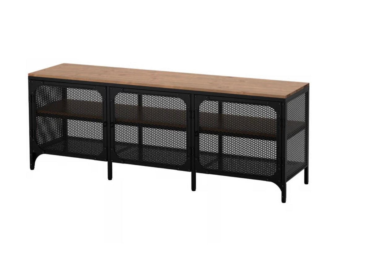 FJÄLLBO TV-meubel IKEA, Grenenhout, 100 tot 150 cm, Zo goed als nieuw, Minder dan 100 cm