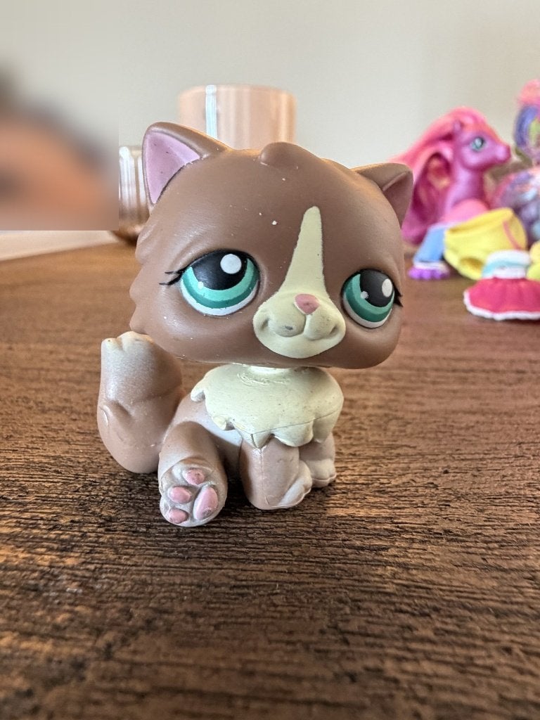 Littlest Pet Shop Perzische kat teal ogen origineel Hasbro, Ophalen of Verzenden, Gebruikt