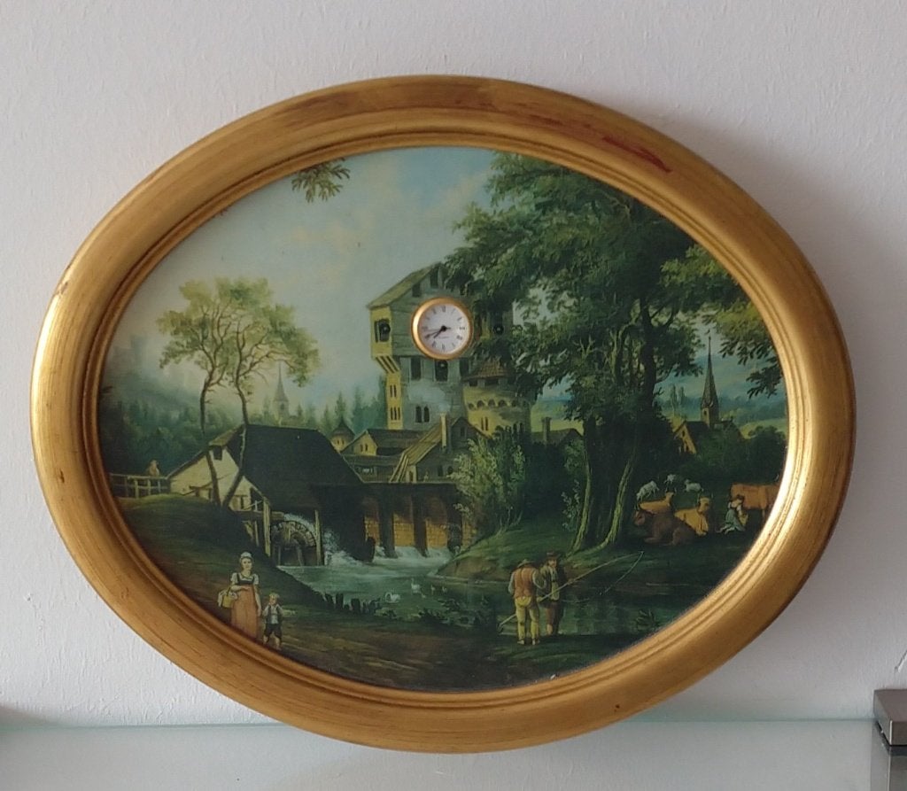 antieke clock Bradford foto AM WEHR wandklok, volgnr 58, Ophalen of Verzenden