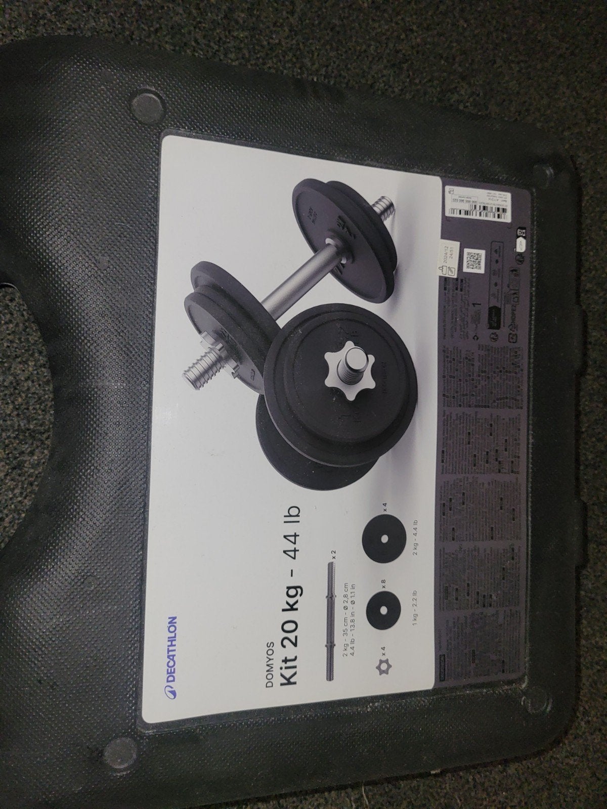 Domyos Halterset 20 kg, Ophalen, Zo goed als nieuw, Armen, Halterset