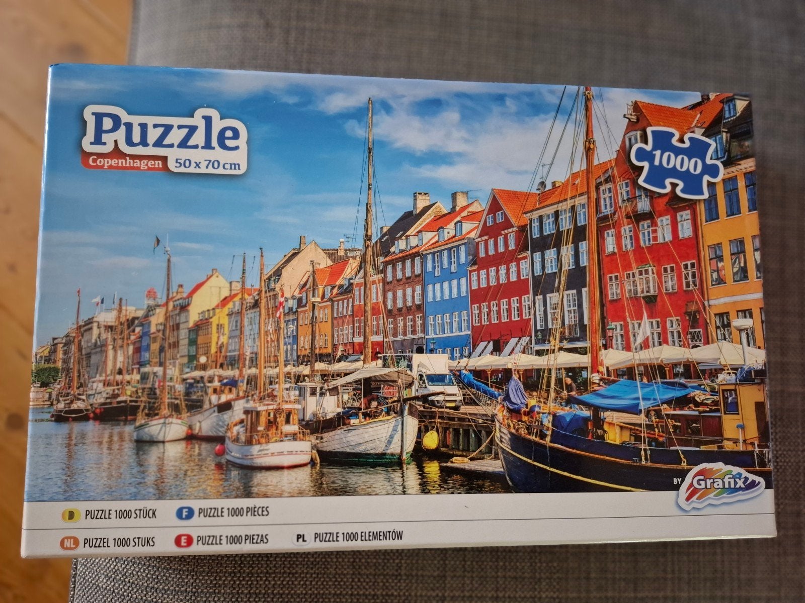 Puzzle Kopenhagen 1000 stukjes 50x70 cm Grafix, Een of twee spelers, Ophalen of Verzenden, Nieuw, Grafix