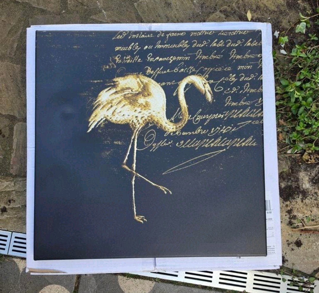 Schilderij goud zwart, Ophalen of Verzenden, Dieren