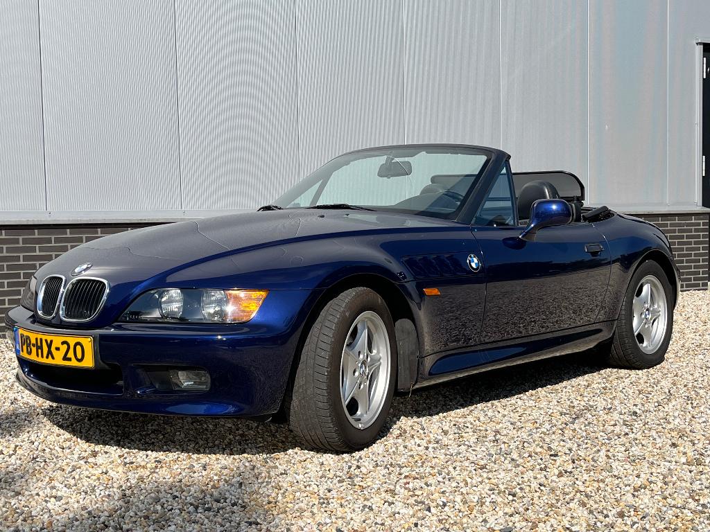 BMW Z3 1.8 Roadster 1996 Blauw, Auto's, BMW, Achterwielaandrijving, Zwart, 4 cilinders, Cabriolet